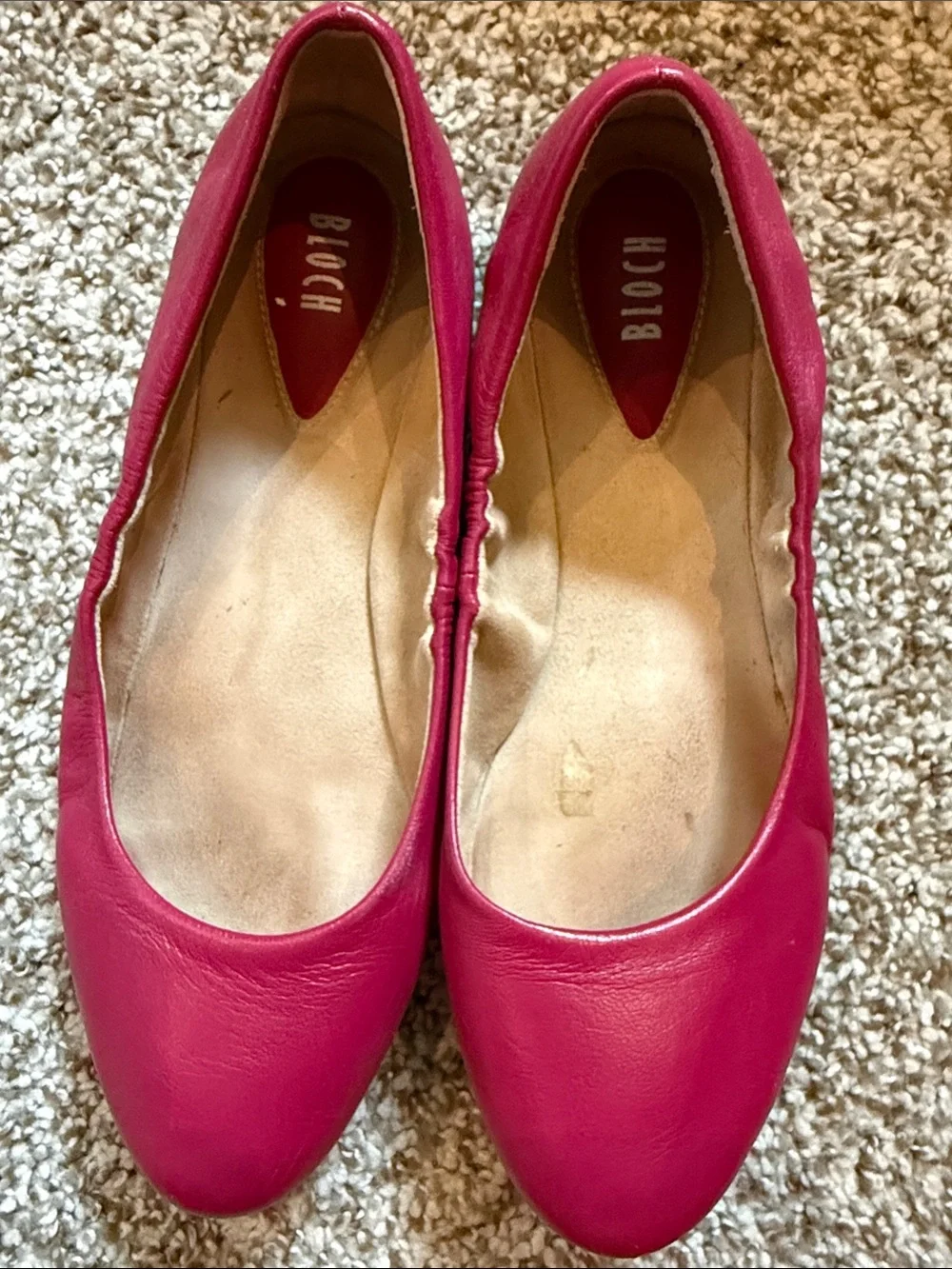 Bloch Fuchsia Leather Ballet Flats - 7.5